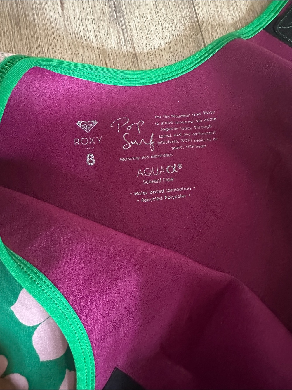Roxy Pink x Cynthia Rowley Green Floral One-Piece Wetsuit - Picture 3 of 9